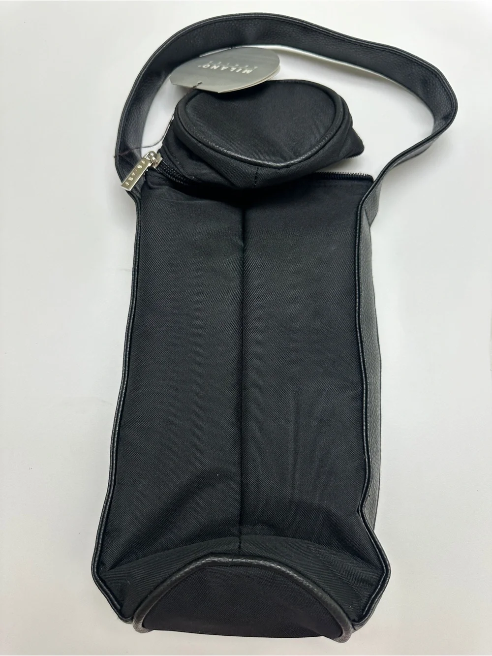 Black Wine store Bag with Gold Embroidered Logo